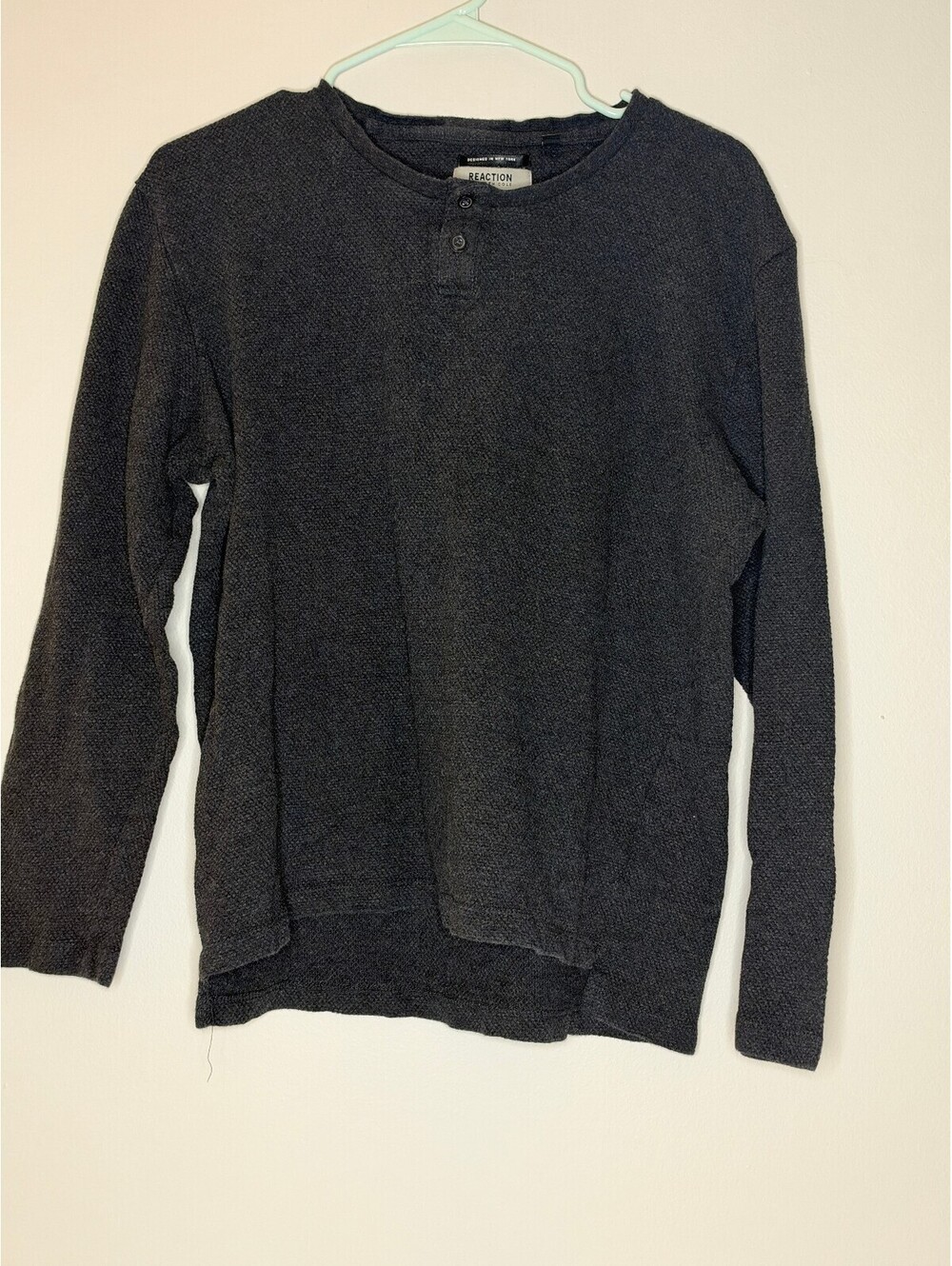 Reaction Kenneth Cole Charcoal Long Sleeve Sweater